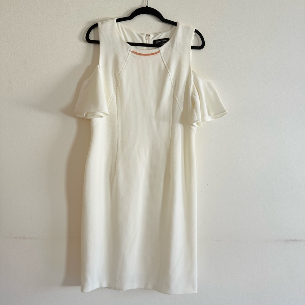 Ivanka • White Cold Shoulder Midi Dress